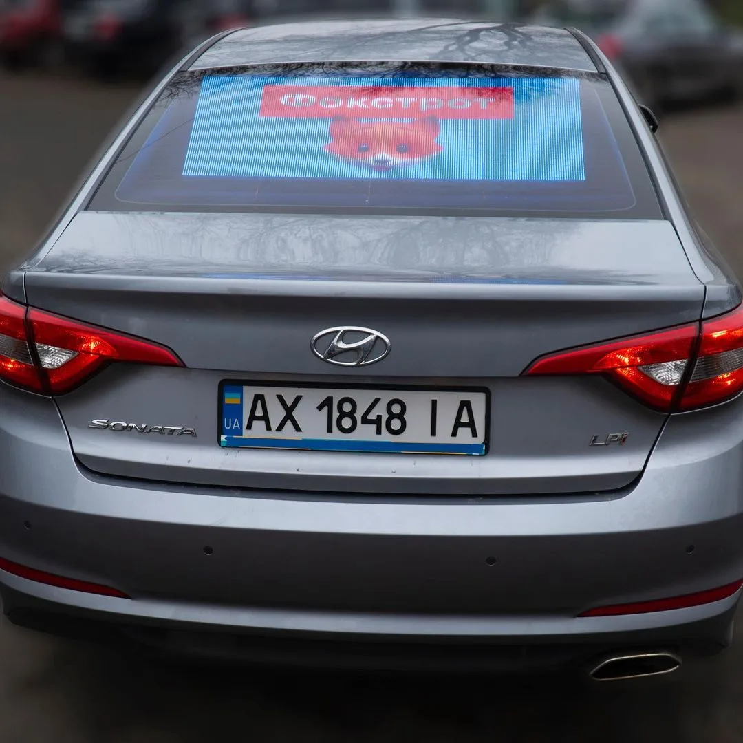 car rear window transparent led display
