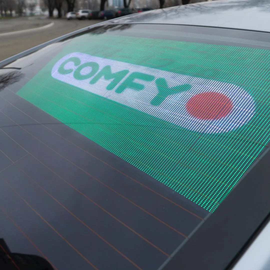 car back windown transparent led display