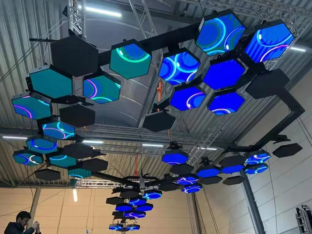 Hexagon LED Display application