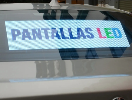 Layar LED Transparan Kaca Belakang Mobil
