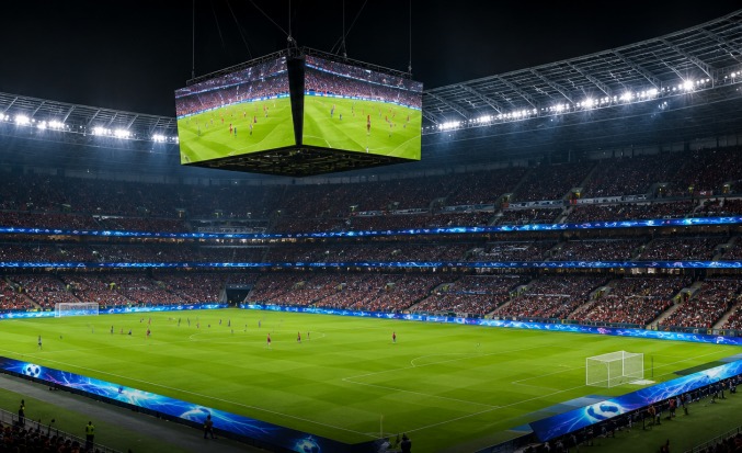 Tampilan LED Stadion Sepak Bola