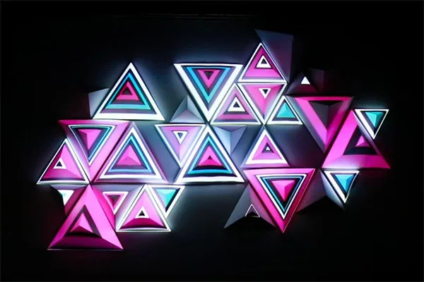 Letrero LED transparente Pared LED para cabina de DJ