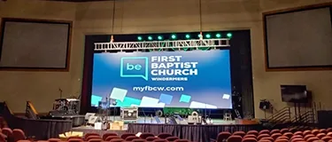 4K Refresh Rate P2.5 LED Video Wall for A Church in USA