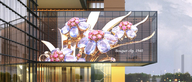 LED Displays light up the city night sky